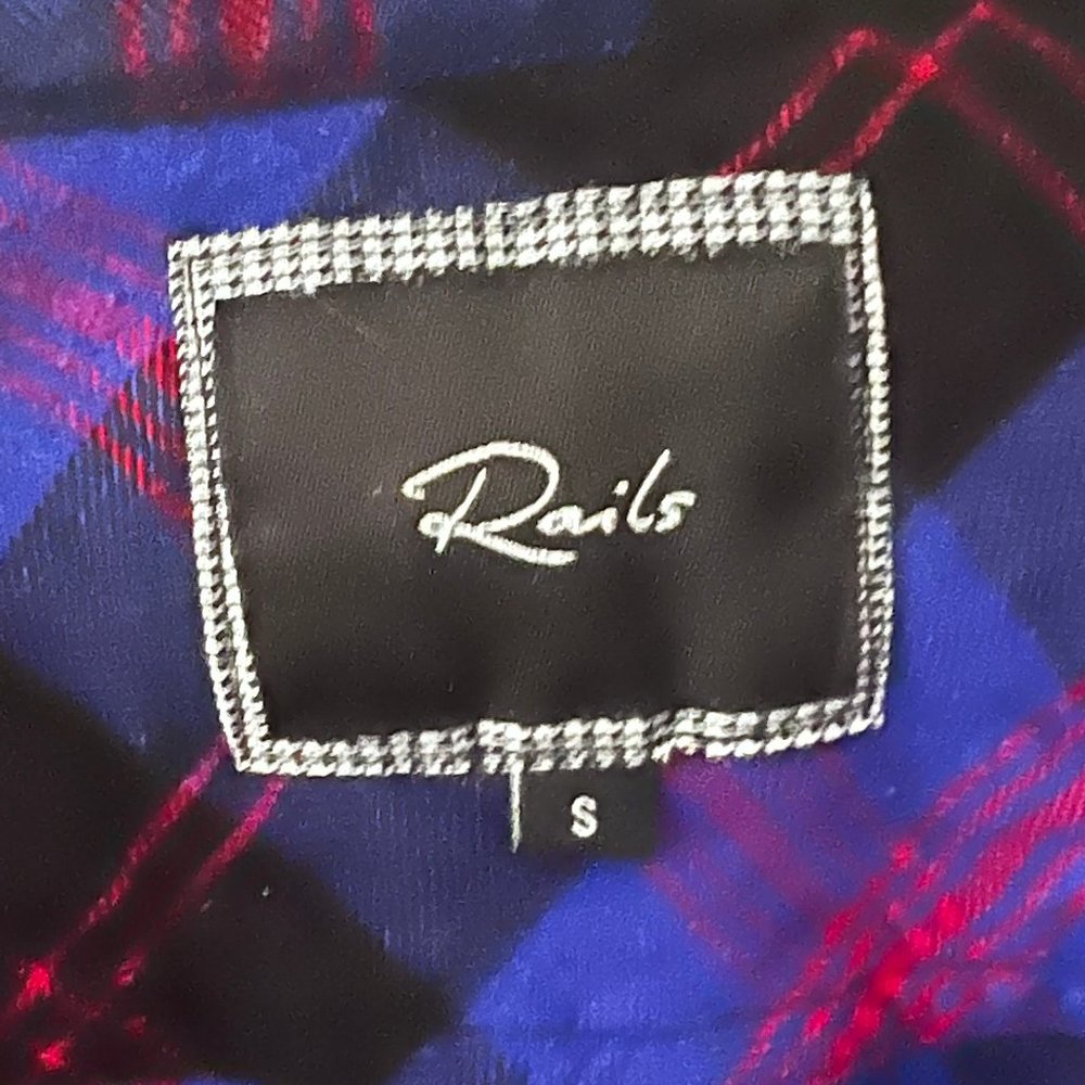 Rails Electric Blue Plaid top